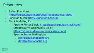 Simplify Pulsar Functions Development with SQL - Pulsar Summit SF 2022 ...
