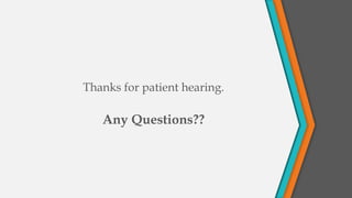 Thanks for patient hearing.
Any Questions??
 