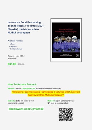 Innovative High-Pressure Food Processing Technologies and Applications ...