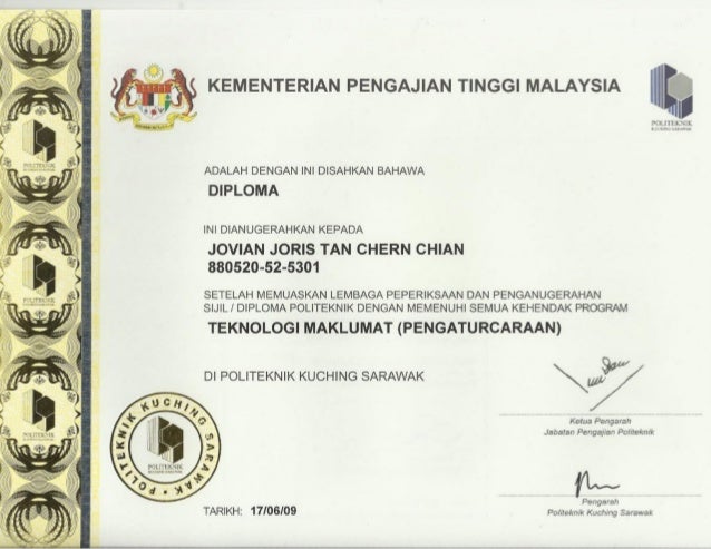 polytechnic diploma certificate