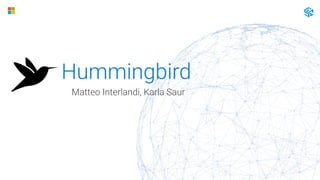 Matteo Interlandi, Karla Saur
Hummingbird
 
