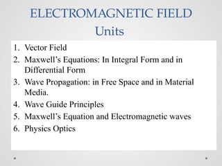 Electromagnetic waves and opticsLECTURE 1.pptx