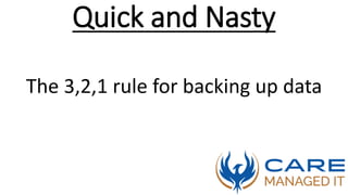 321 rule for backups | PPTX