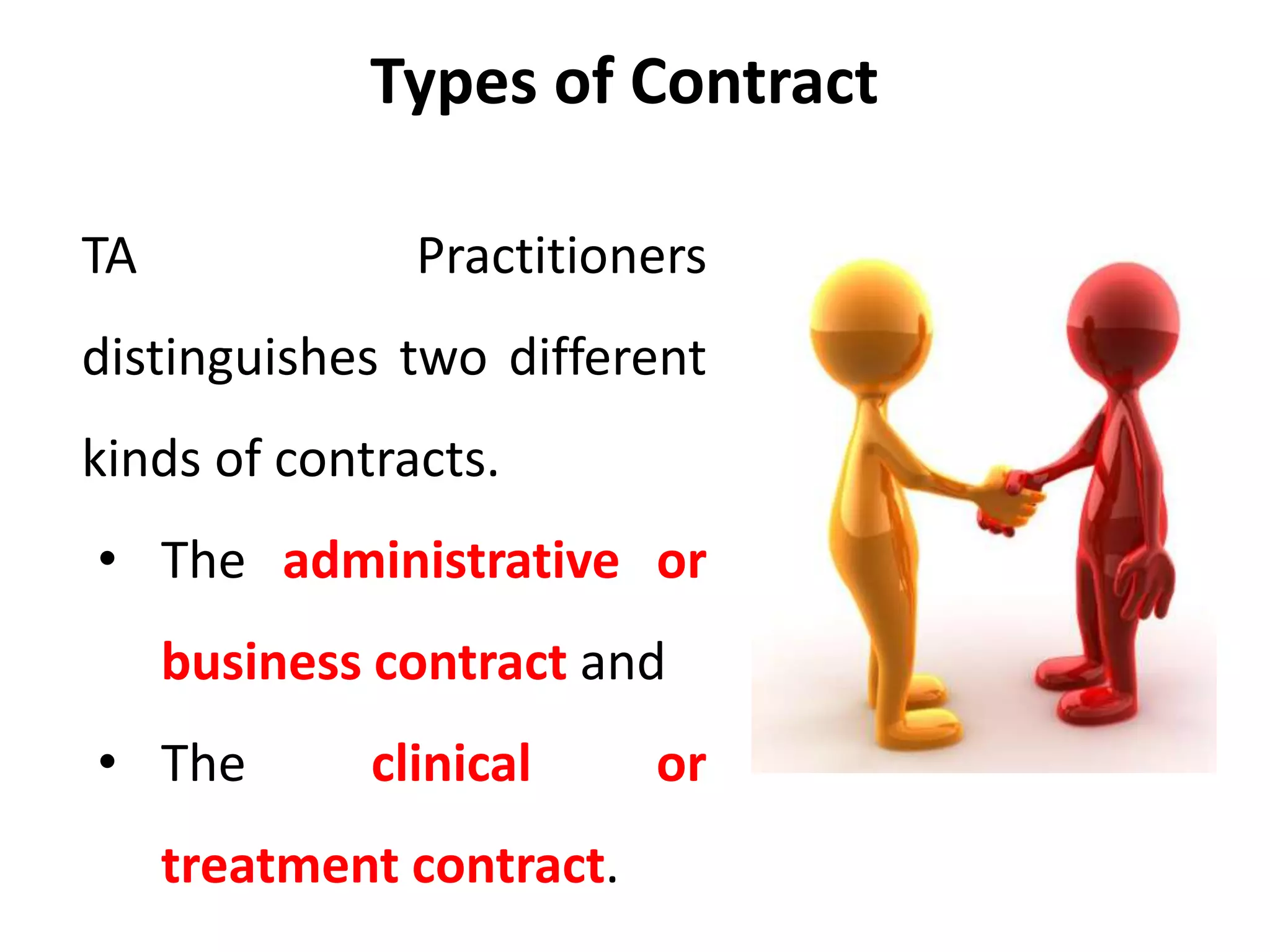 Types of contract - transactional analysis - Manu Melwin Joy | PPTX