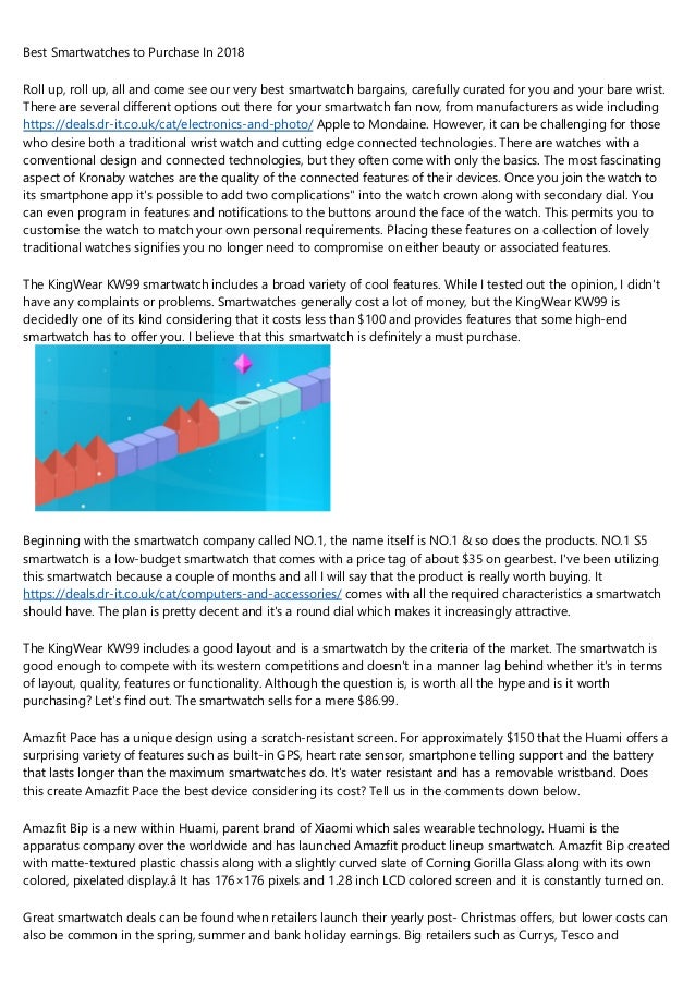 best smartwatch christmas 2018