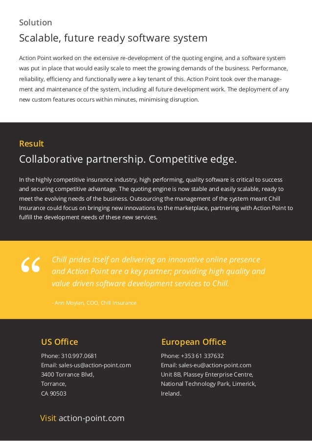 Action Point Case Study Chill Insurance