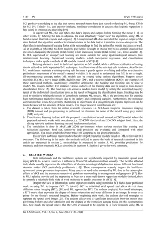Design of a novel deep network model for spinal cord injury prediction ...