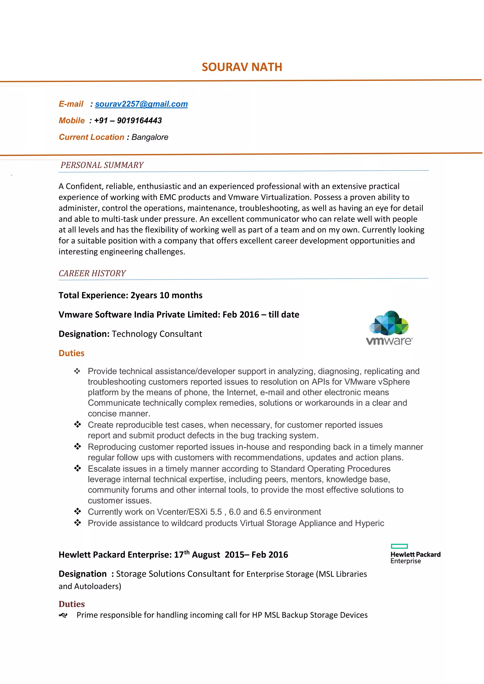 SOURAV NATH - CV (1) | PDF
