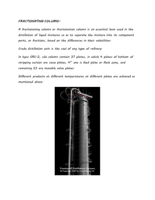 Cdu Column final internship report | DOCX