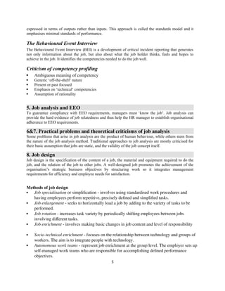 Comprehensive Guide to Job Analysis, Design, and Quality of Work Life ...