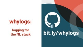 whylogs:


logging for
the ML stack bit.ly/whylogs
 