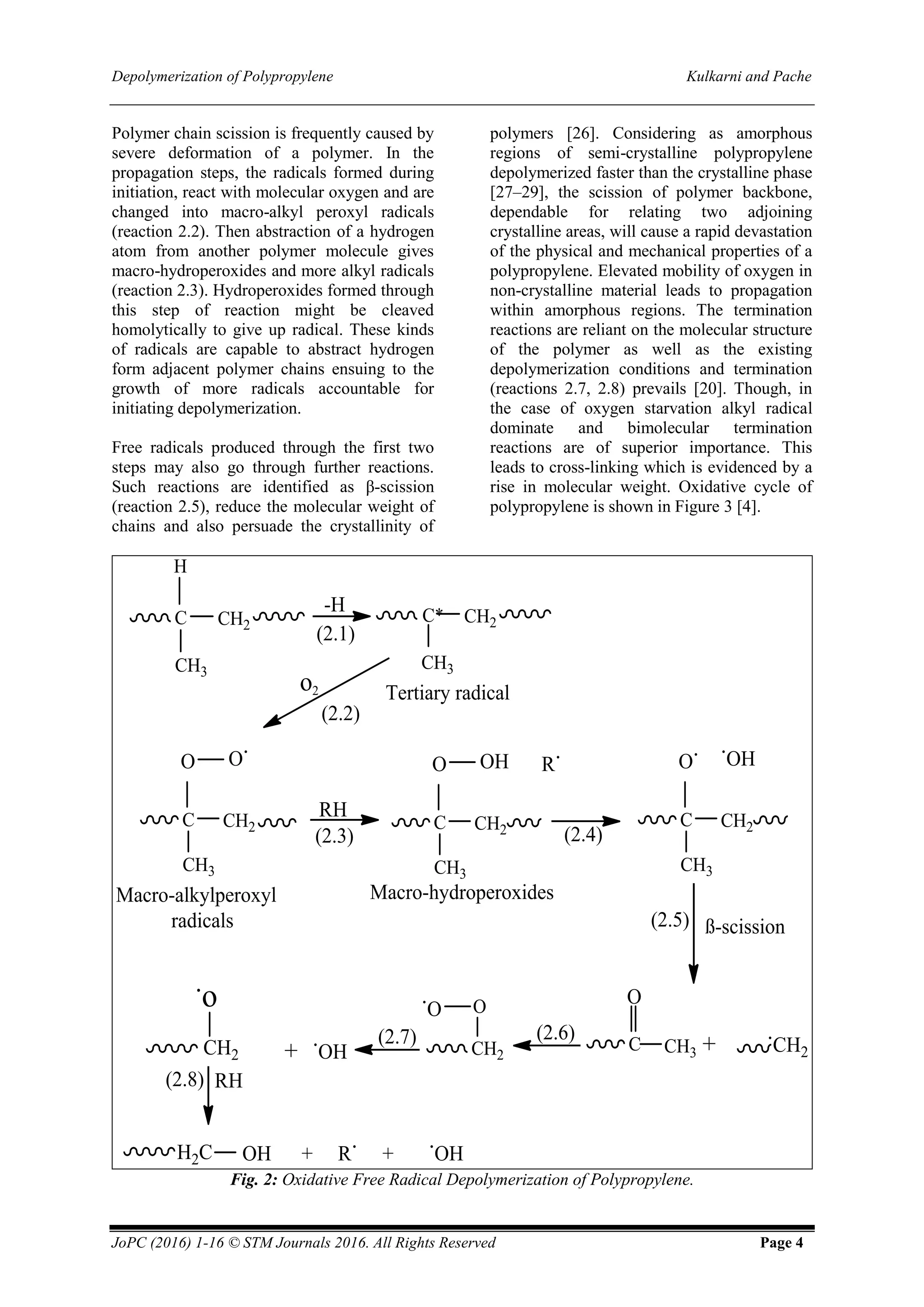 Depolymerization OF PP Review Article | PDF