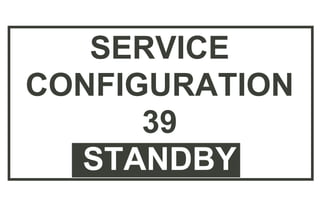 SERVICE
CONFIGURATION
39
CLEAR?
 