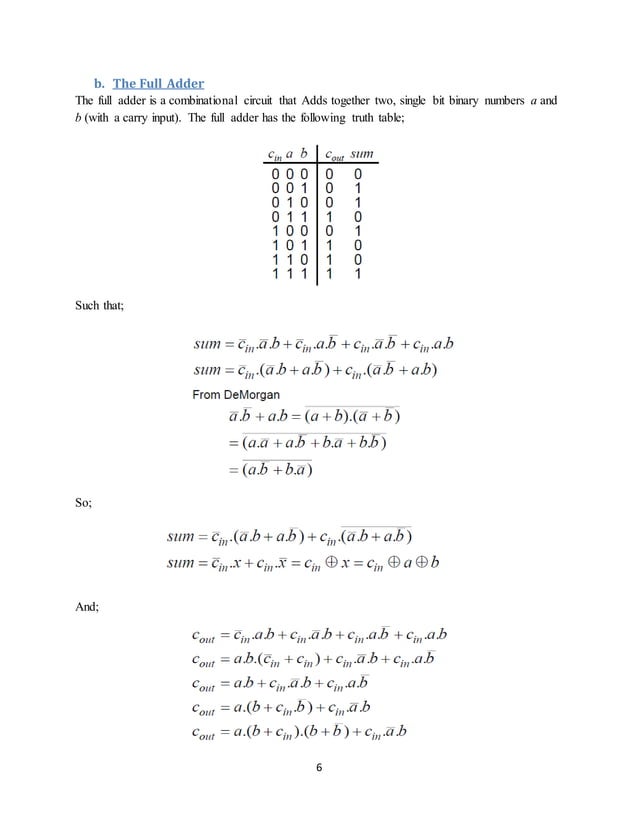 Digital Electronics Half Adders And Full Adders Digital Electronics Half Adders And Full Adders