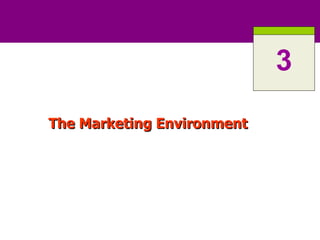 The Marketing Environment 3 