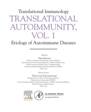 Translational Autoimmunity, Volume 1 : Etiology of Autoimmune Diseases ...