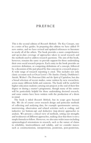Research Methods The Key Concepts Michael Hammond | PDF