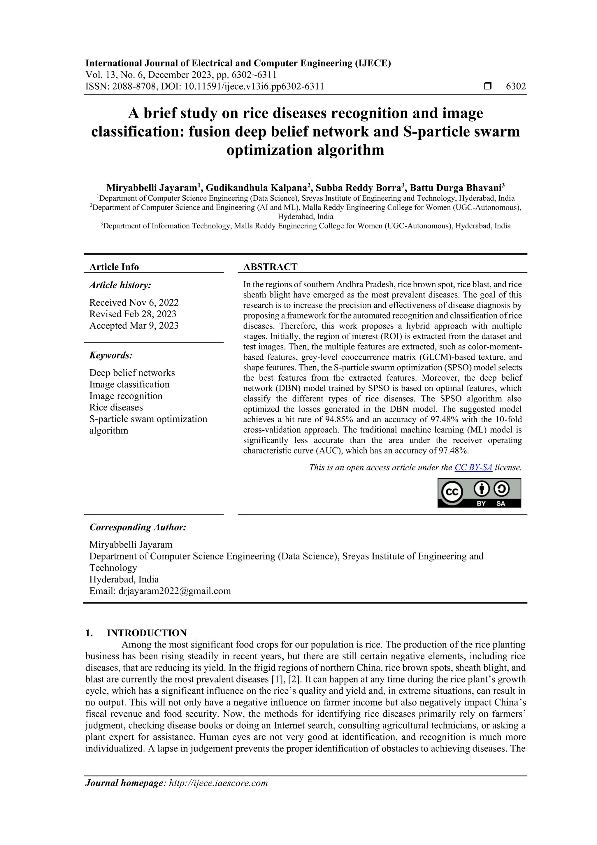 A brief study on rice diseases recognition and image classification ...