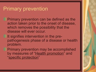 leavel of disease prevention(32311)