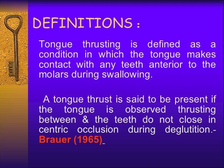 tonguethrusting