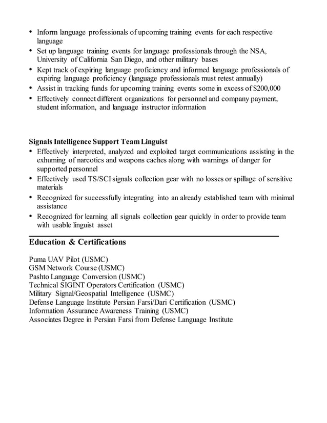 John Caufield's Resumé for caljobs PDF