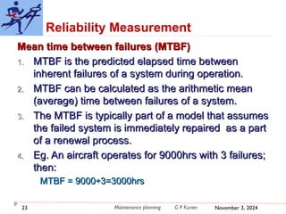 Operations Reliability Measure 323876540-02-Reliability-Maintainability-Availability.ppt