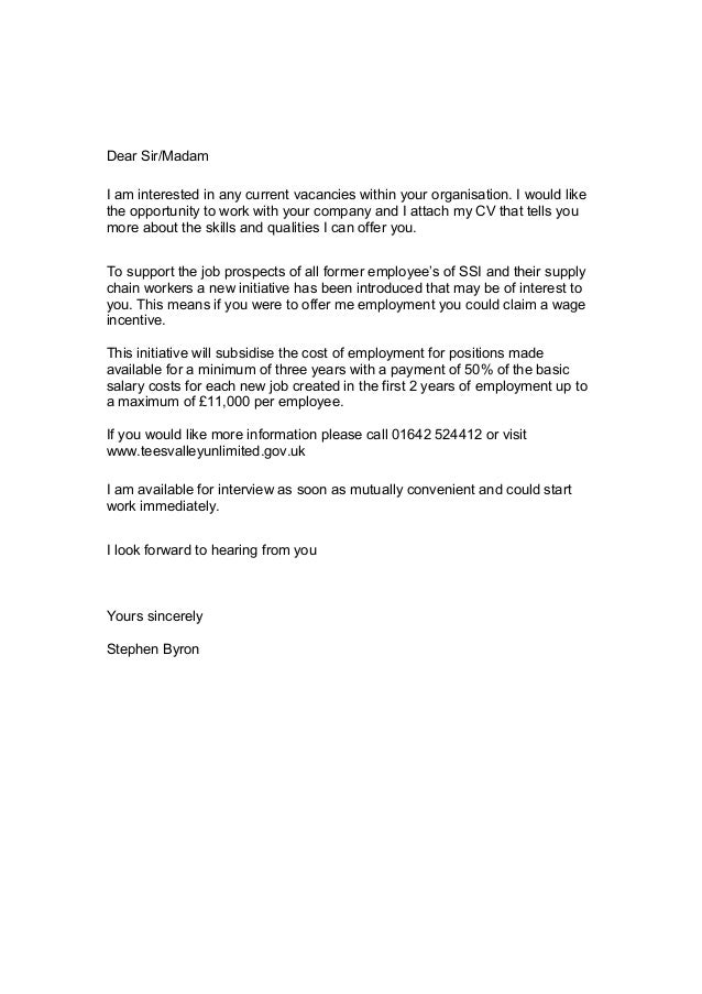 How to start a cover letter picture