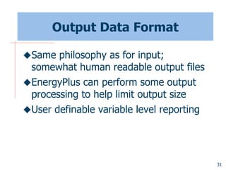 Energy Plus Analysis Tutorial EnergyPlus | PPTX