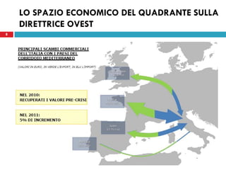 8
LO SPAZIO ECONOMICO DEL QUADRANTE SULLA
DIRETTRICE OVEST
8
 
