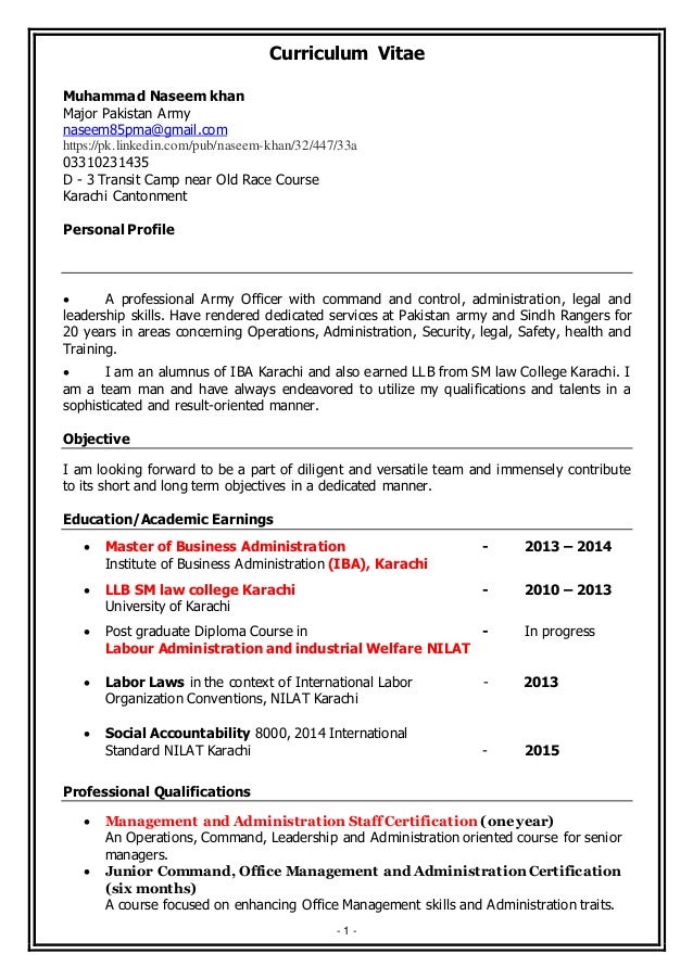 Detailed CV