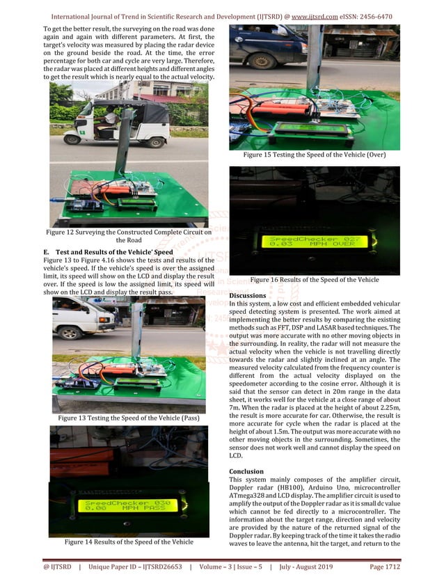Implementation of Doppler Radar Based Vehicle Speed Detection System | PDF