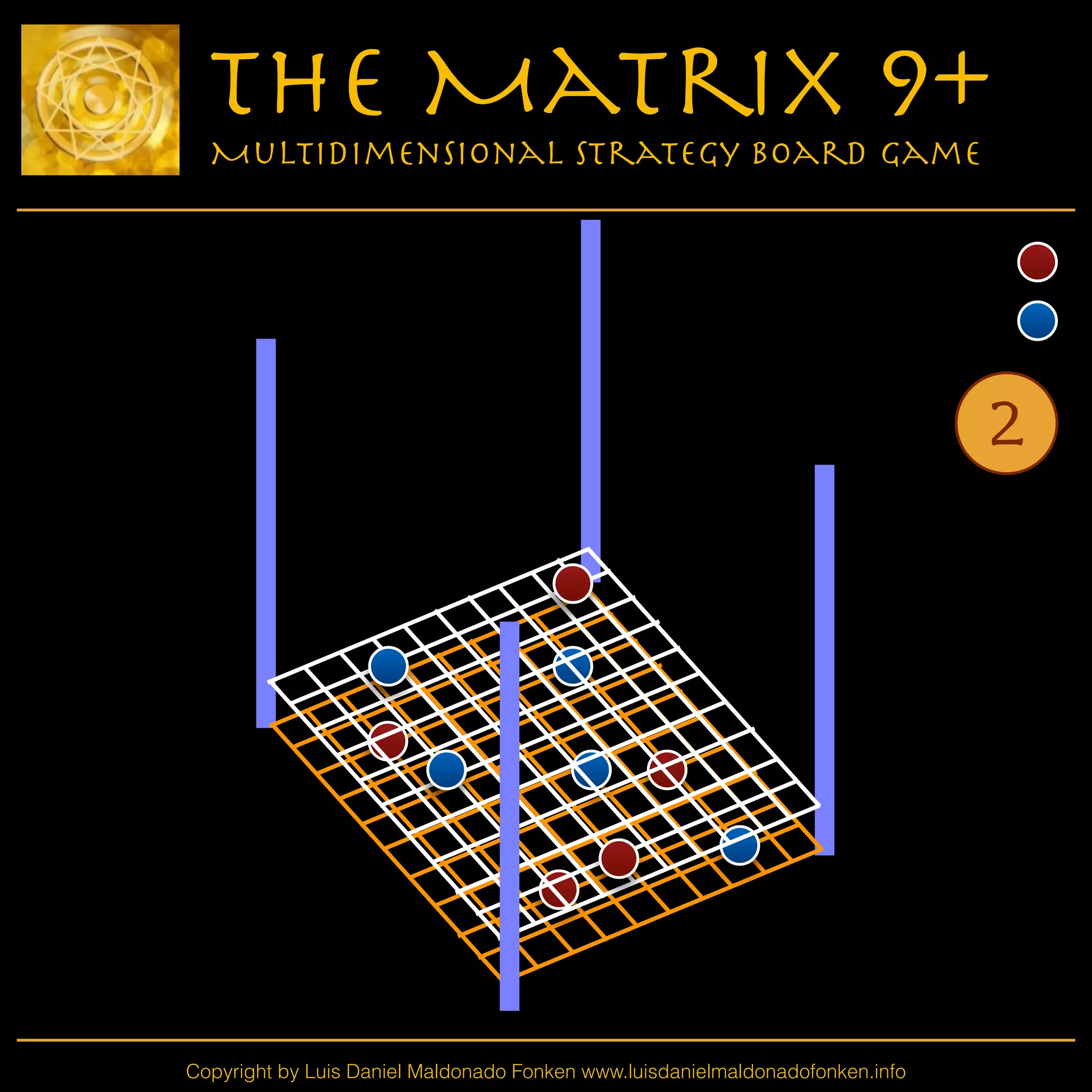 Copyright by Luis Daniel Maldonado Fonken www.luisdanielmaldonadofonken.info
The Matrix 9+
Multidimensional Strategy Board Game
2
 