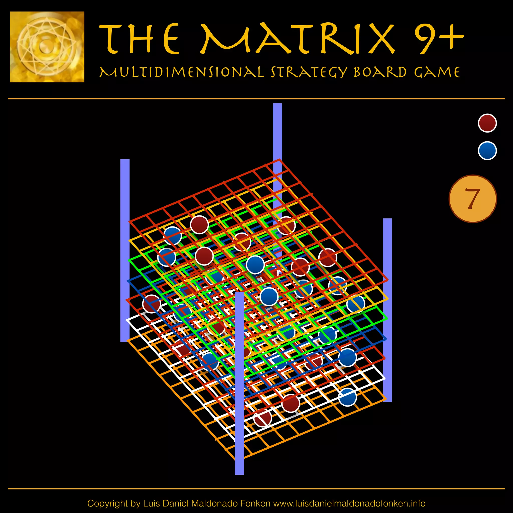 Copyright by Luis Daniel Maldonado Fonken www.luisdanielmaldonadofonken.info
The Matrix 9+
Multidimensional Strategy Board Game
7
 