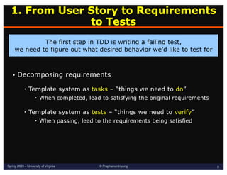 Decomposing Requirements Test-Driven Development (TDD) | PDF