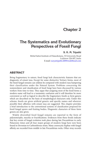 Systematics and evolution of fungi 1st ed Edition J K Misra | PDF