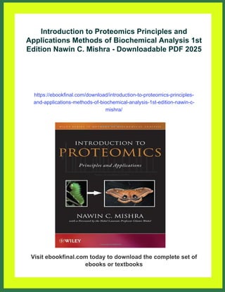 Introduction to Proteomics Principles and Applications Methods of ...