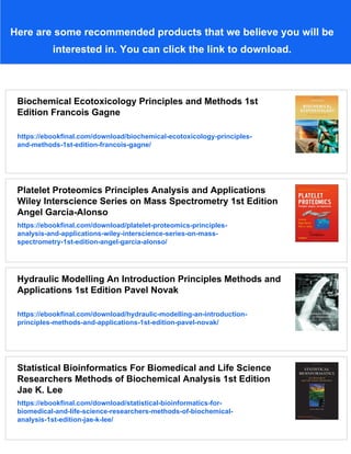 Introduction to Proteomics Principles and Applications Methods of ...