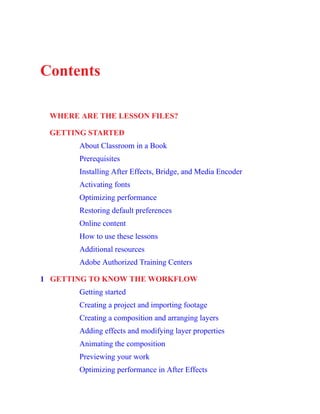 Adobe After Effects Classroom in a Book (2020 release) | PDF