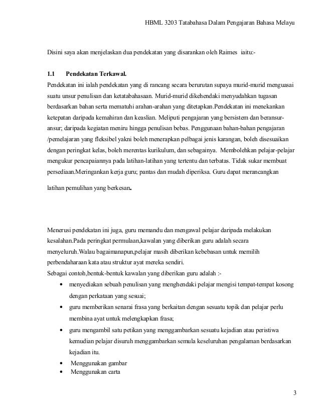 Tatabahasa Dalam Pengajaran Bahasa Melayu