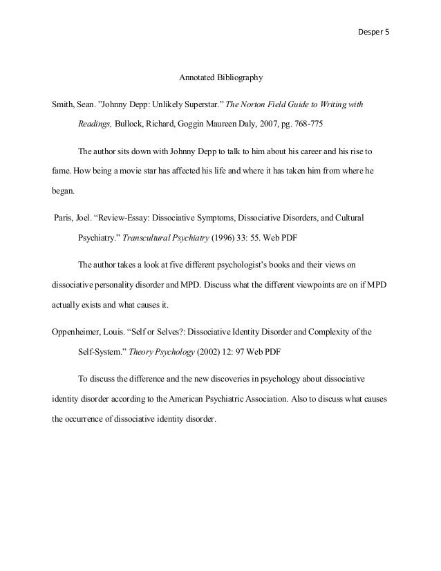 How to do a annotated bibliography image