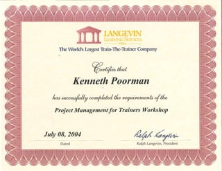 Langevin - Project Management for Trainers