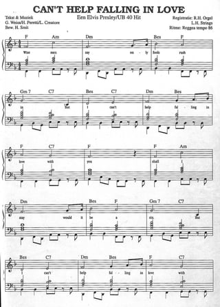 Falling In Love With You Not Angka 326 elvis presley - i cant help falling in love
