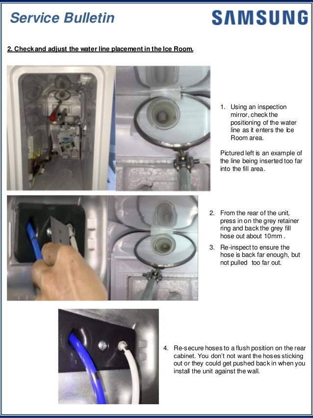 Samsung Fdbm Refrigerators Service Bulletin Ice Makers Freezing Over
