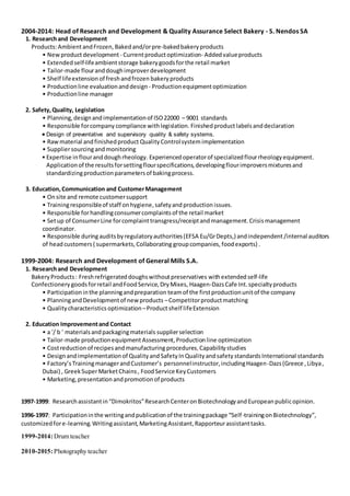 Curriculum Vitae - Kitsios Spyros 11-2015 | DOCX | Food Industry ...