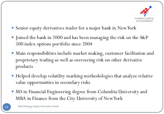 Equity derivatives trading strategies
