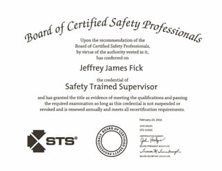STS Certification