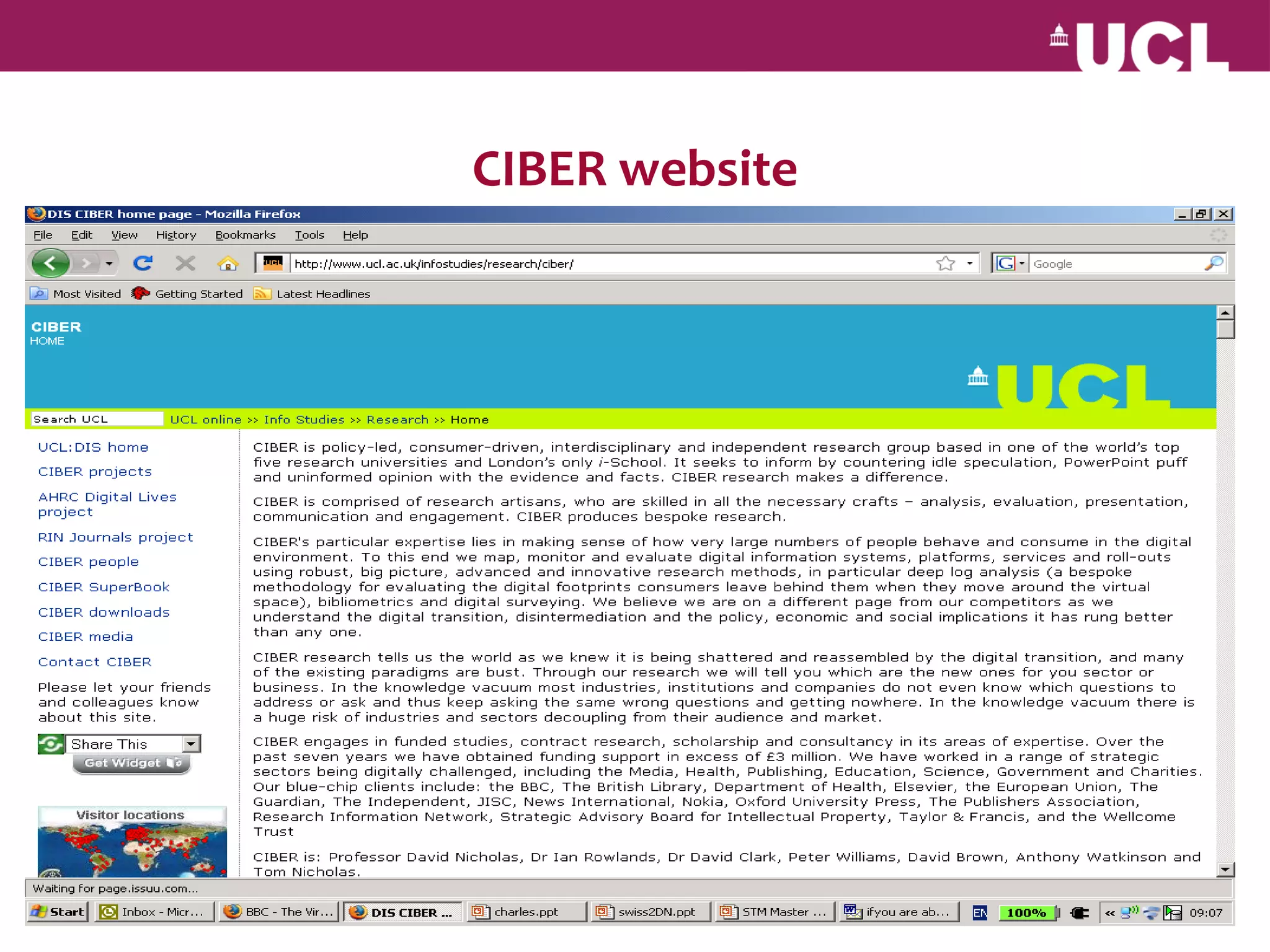 CIBER website
 