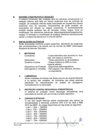 Memorial Descritivo da Obra The Five East Batel Curitiba