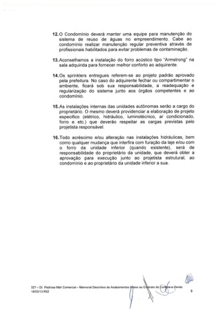 Memorial Descritivo da Obra The Five East Batel Curitiba