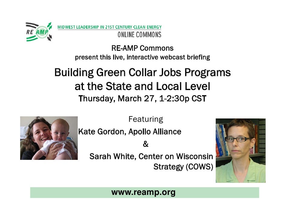 3/27/08 Building Green Collar Jobs Programs on the State and Local L…